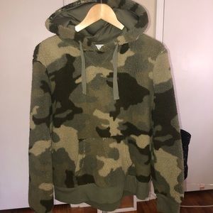 Camo fuzzy hoodie